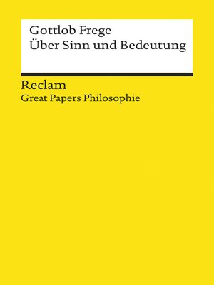 cover image of Über Sinn und Bedeutung